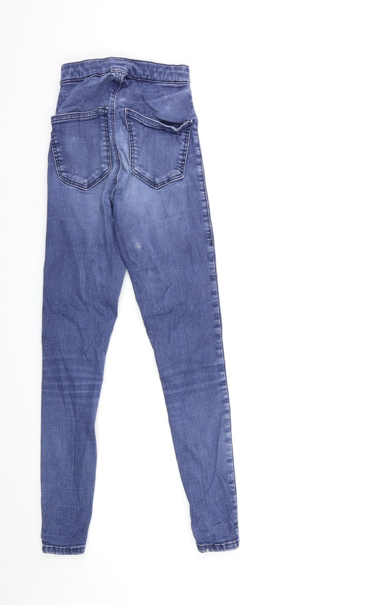 Topshop Womens Blue Denim Skinny Jeans Size 26 in L30 in