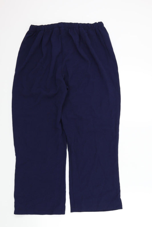 dixie Womens Blue Trousers Size 18 L24 in