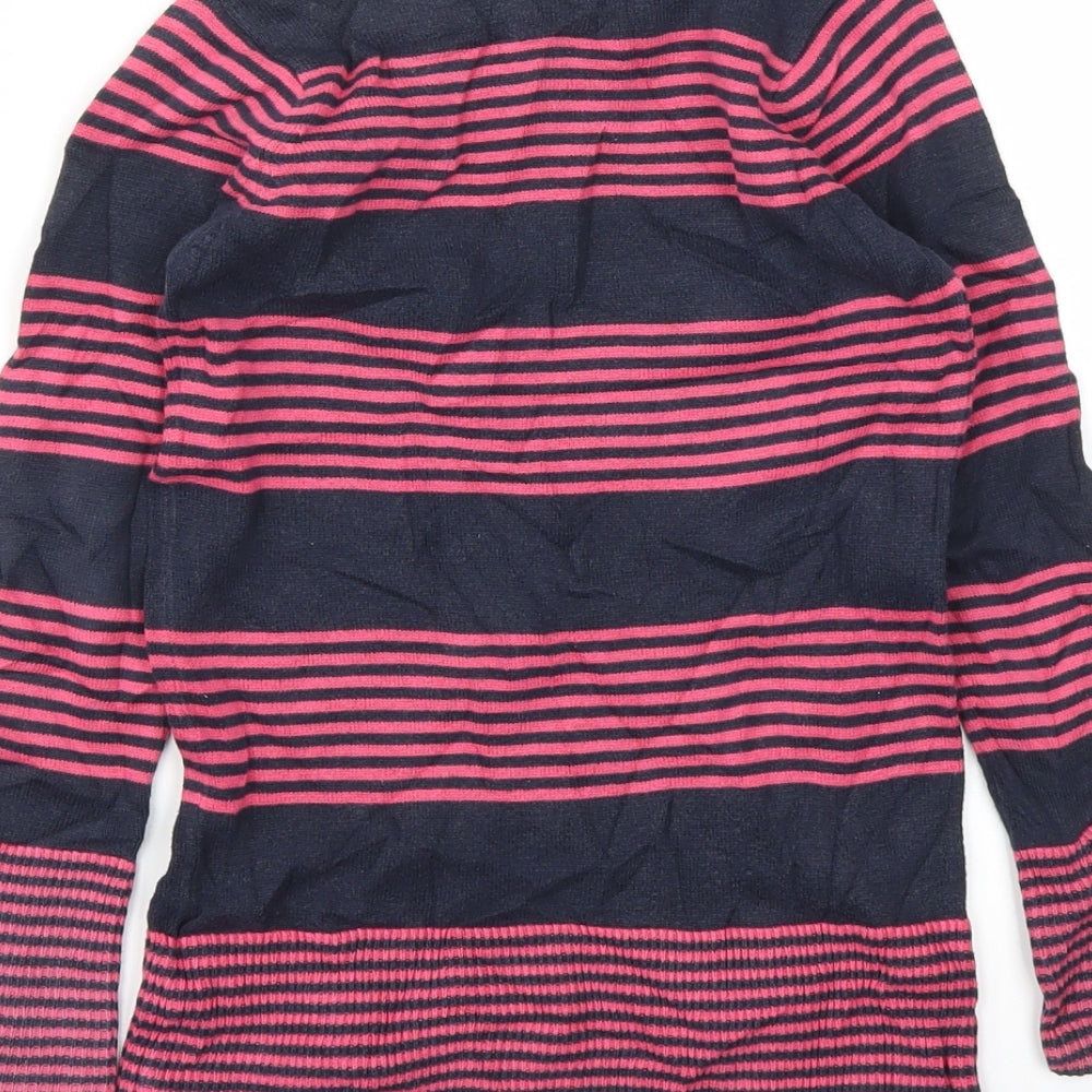 Indigo Girls Pink Striped Jumper Dress Size 5-6 Years