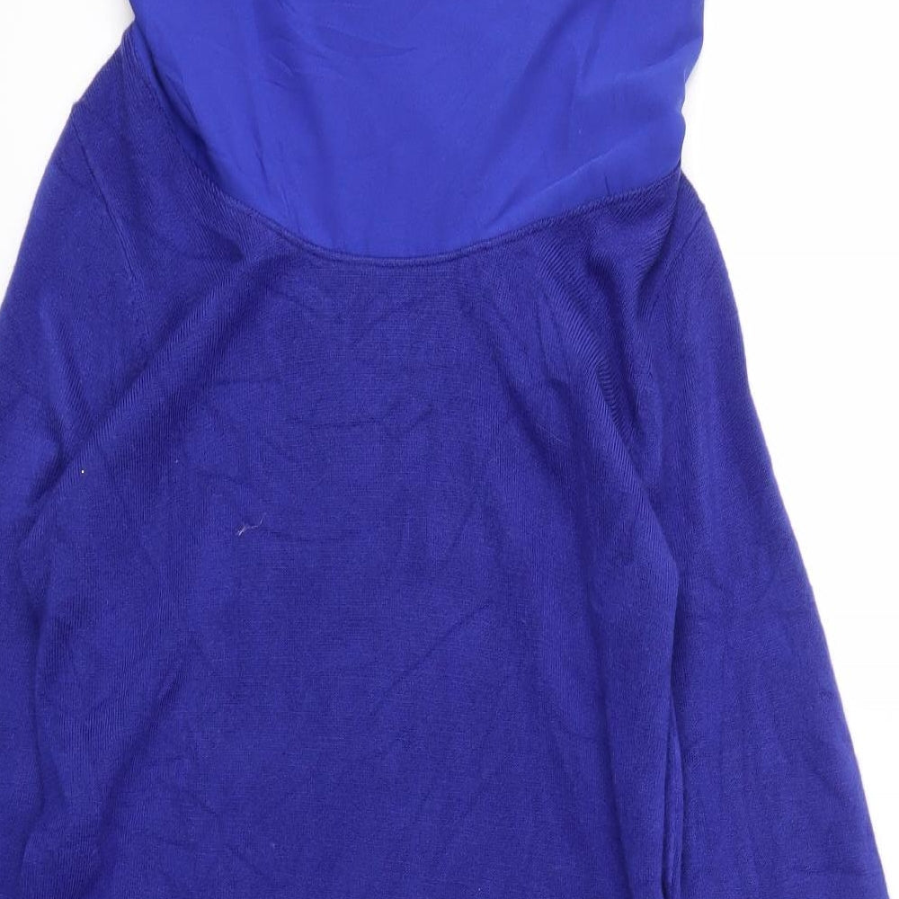 Womens UK Size 12 PREWORN Blue Basic T-Shirt