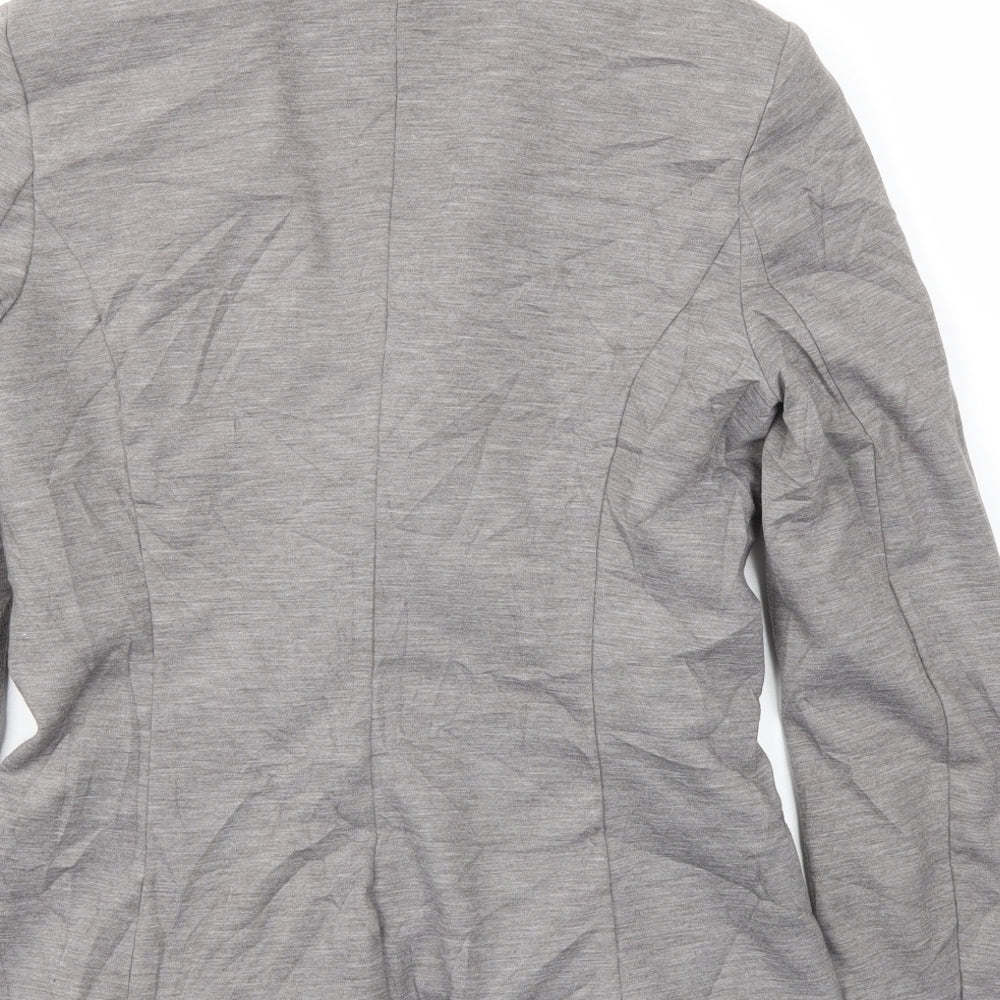 H&M Womens Grey Jacket Blazer Size 8