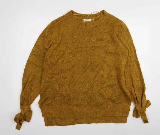 Additional front view of Papaya women’s yellow jumper, size M