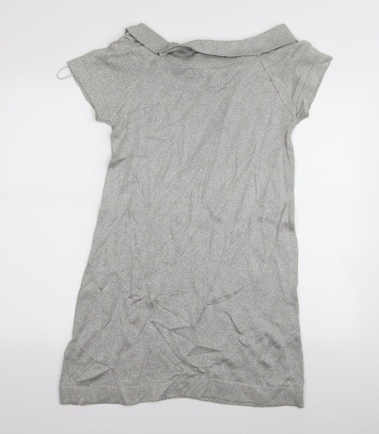 River Island Womens Silver A-Line Size 12
