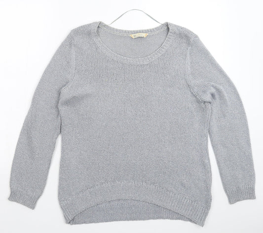 BHS Womens Silver Knit Pullover Jumper Size 16