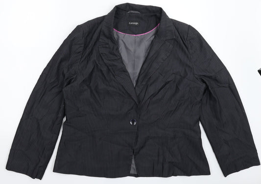 Womens UK Size 20 George Regular Grey Suit Jacket
