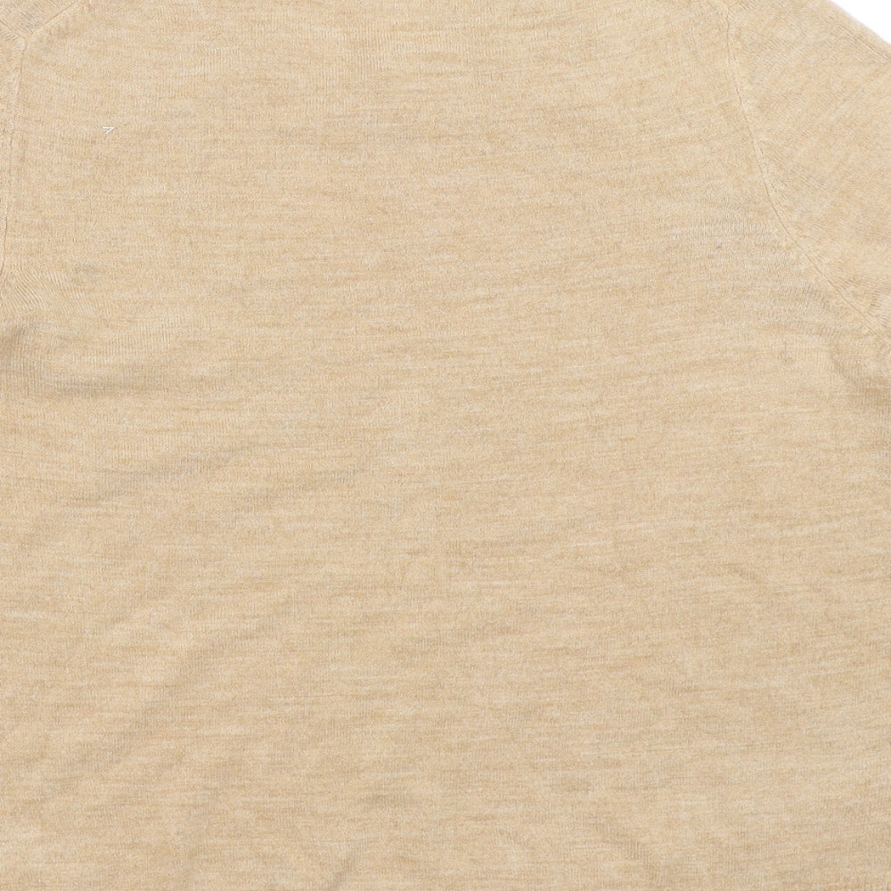 Marks & Spencer Womens Beige Pullover Jumper Size 14