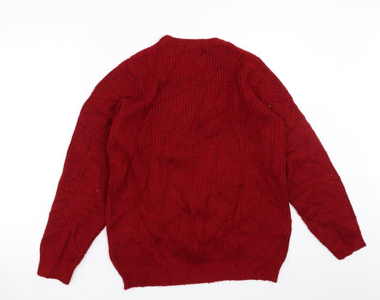Marks and Spencer Mens Red Pullover Jumper Size S