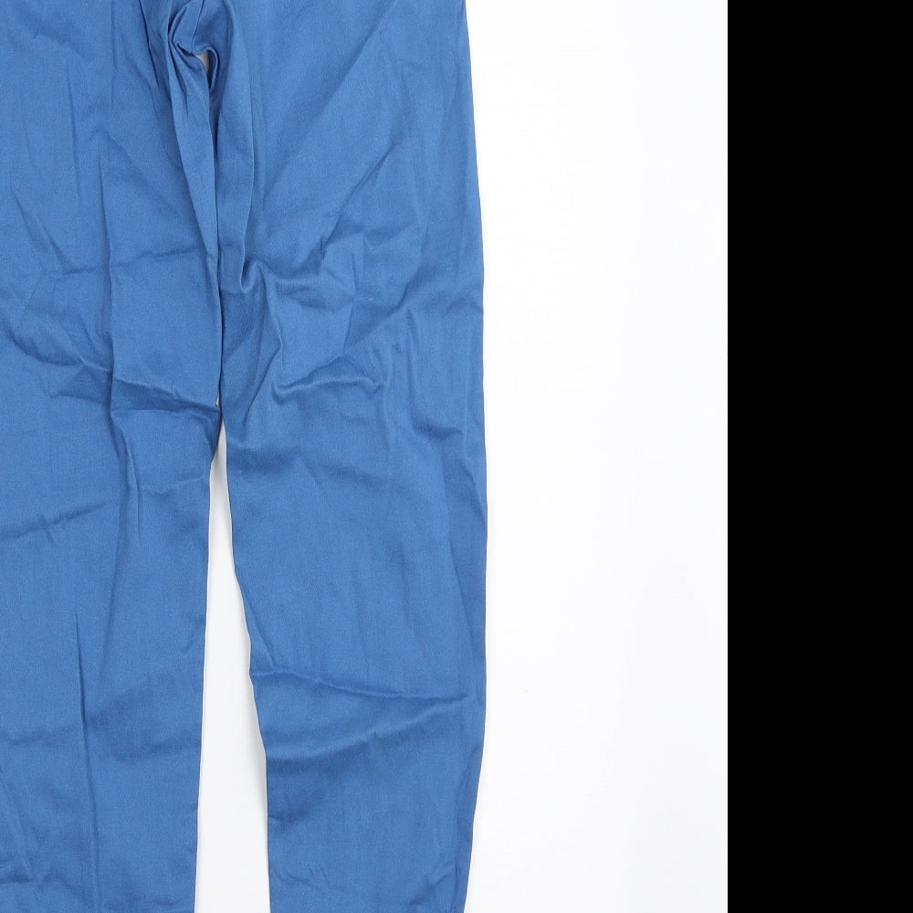 Womens UK Size S Preworn Regular Fit Blue Trousers