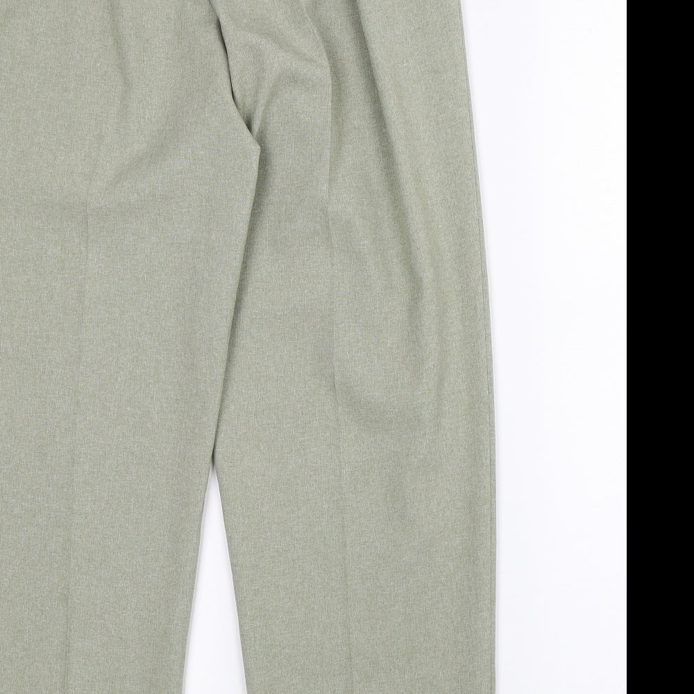 Womens UK Size 16 Classic Regular Fit Green Trousers