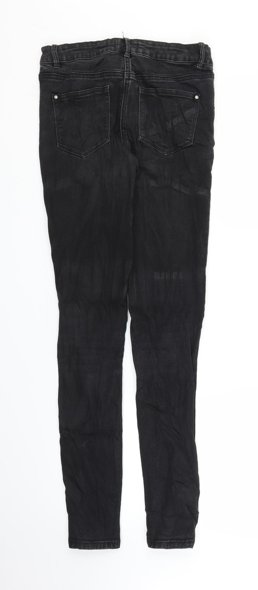 Matalan Womens Black Denim Skinny Jeans Size 8 L28.5 in