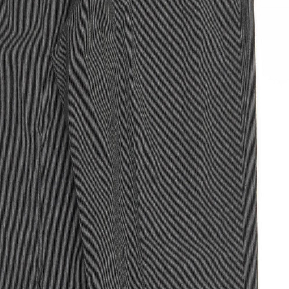 M&S Womens Grey Pedal Pusher Trousers Size 14 L30 in