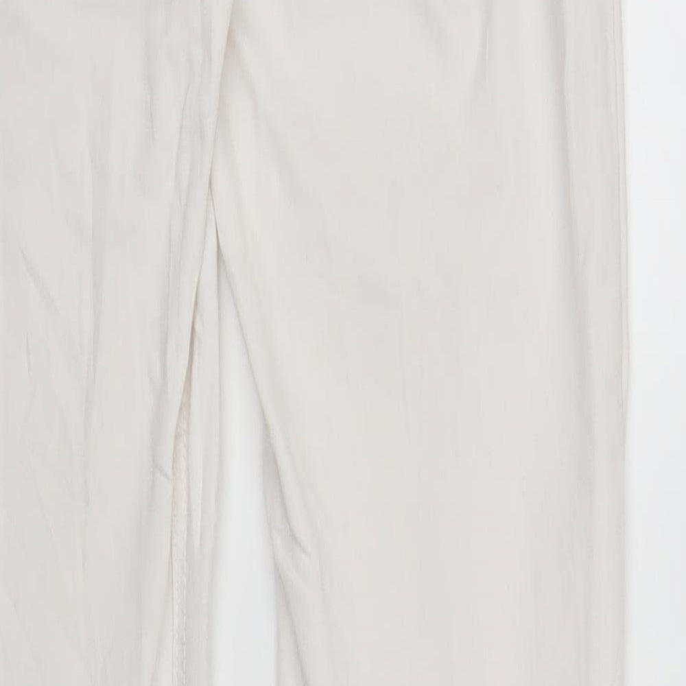 Womens UK Size 10 Stradavarius Regular Fit Skinny White Jeans
