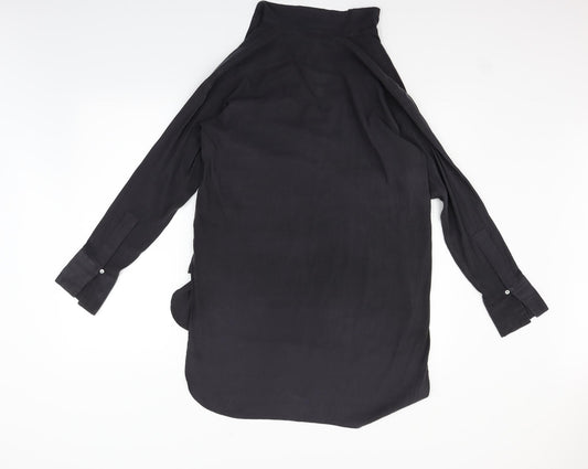 H&M Womens Grey Basic Blouse Size 10