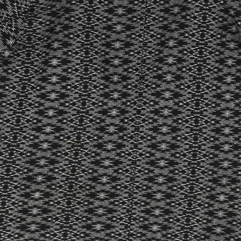 Miss Selfridge Womens Black Geometric Cardigan Jumper Size 10