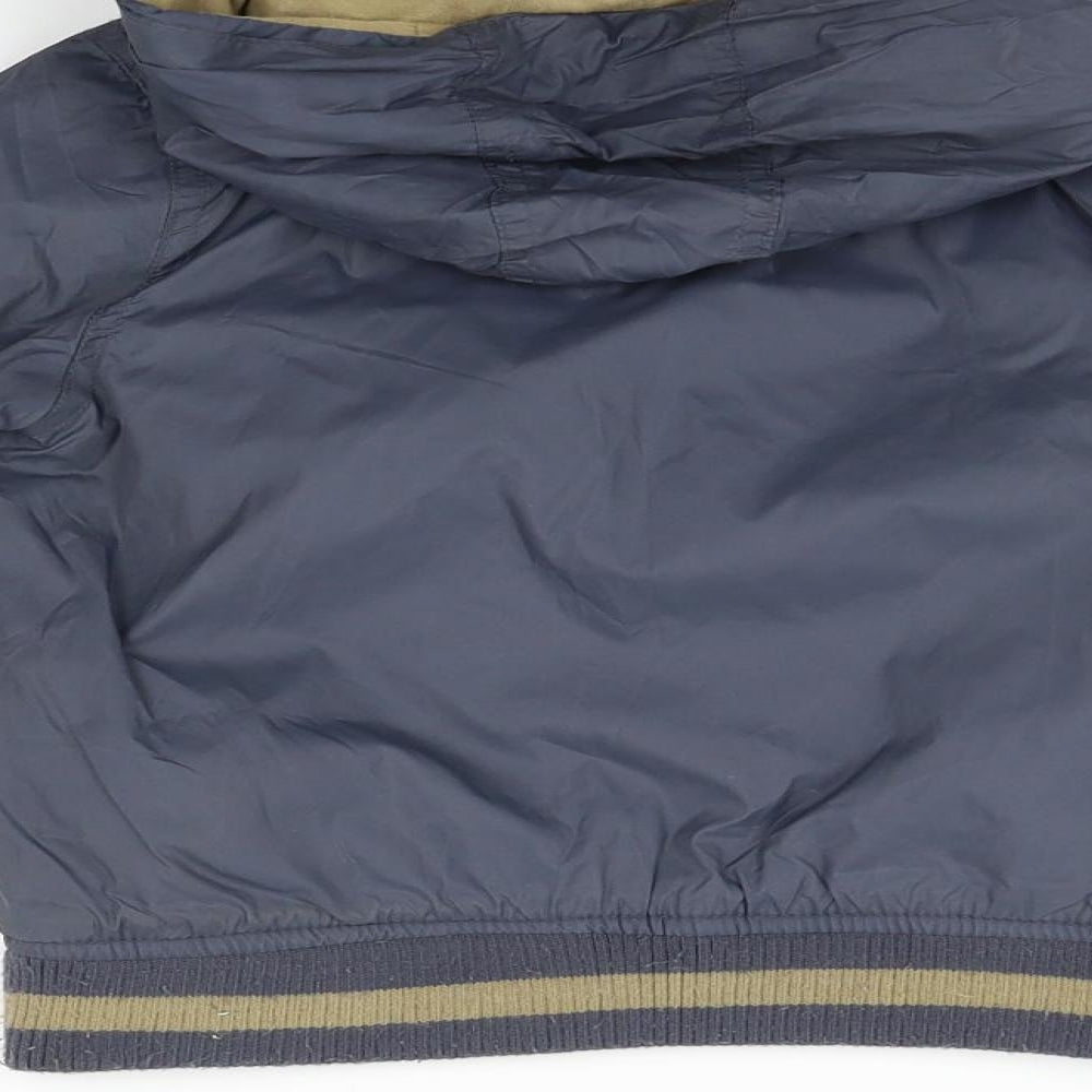 Brand and care label for F&F girls’ grey jacket coat, size 3-4, years