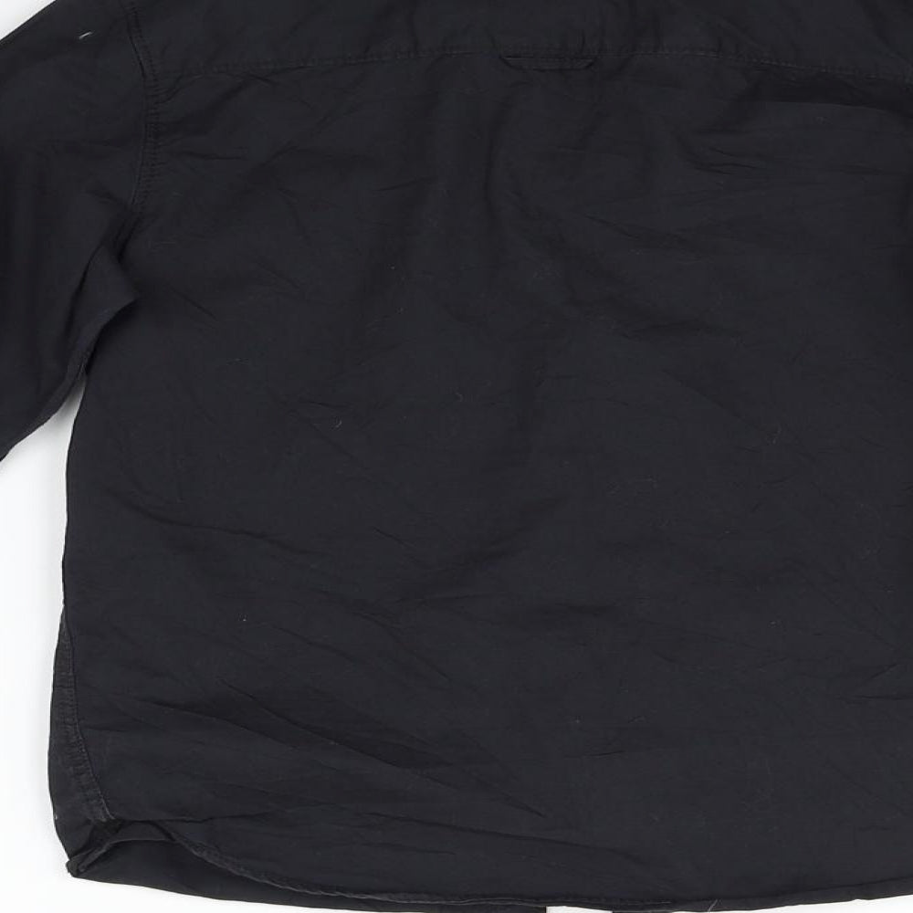 LOGG Girls Black Basic Button-Up Size 10-11 Years