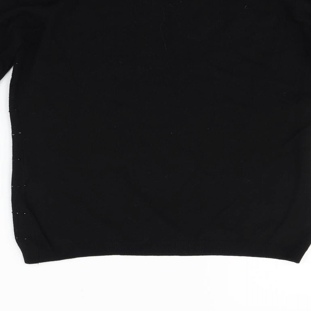 //text.. Womens Black Pullover Jumper Size S