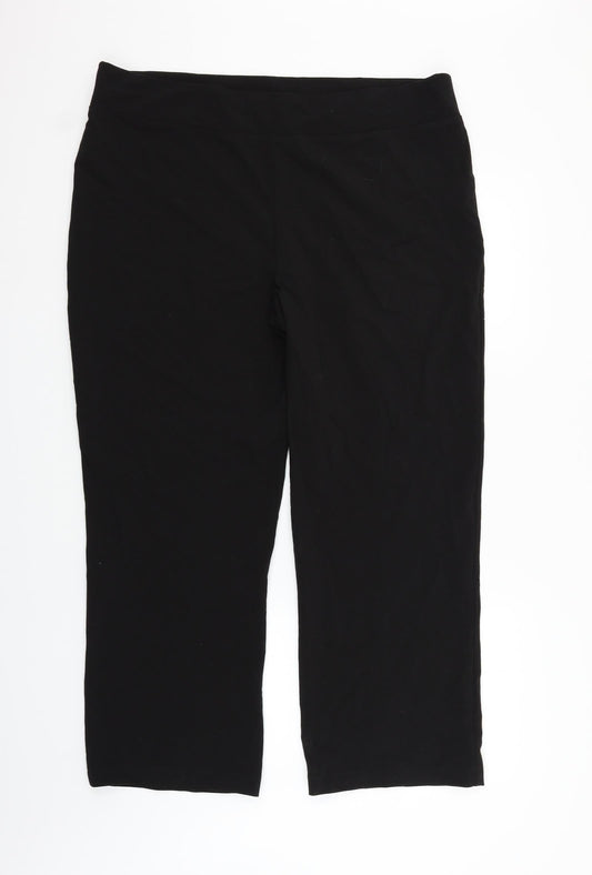 Womens UK Size 20 Epilogue Regular Fit Black Trousers