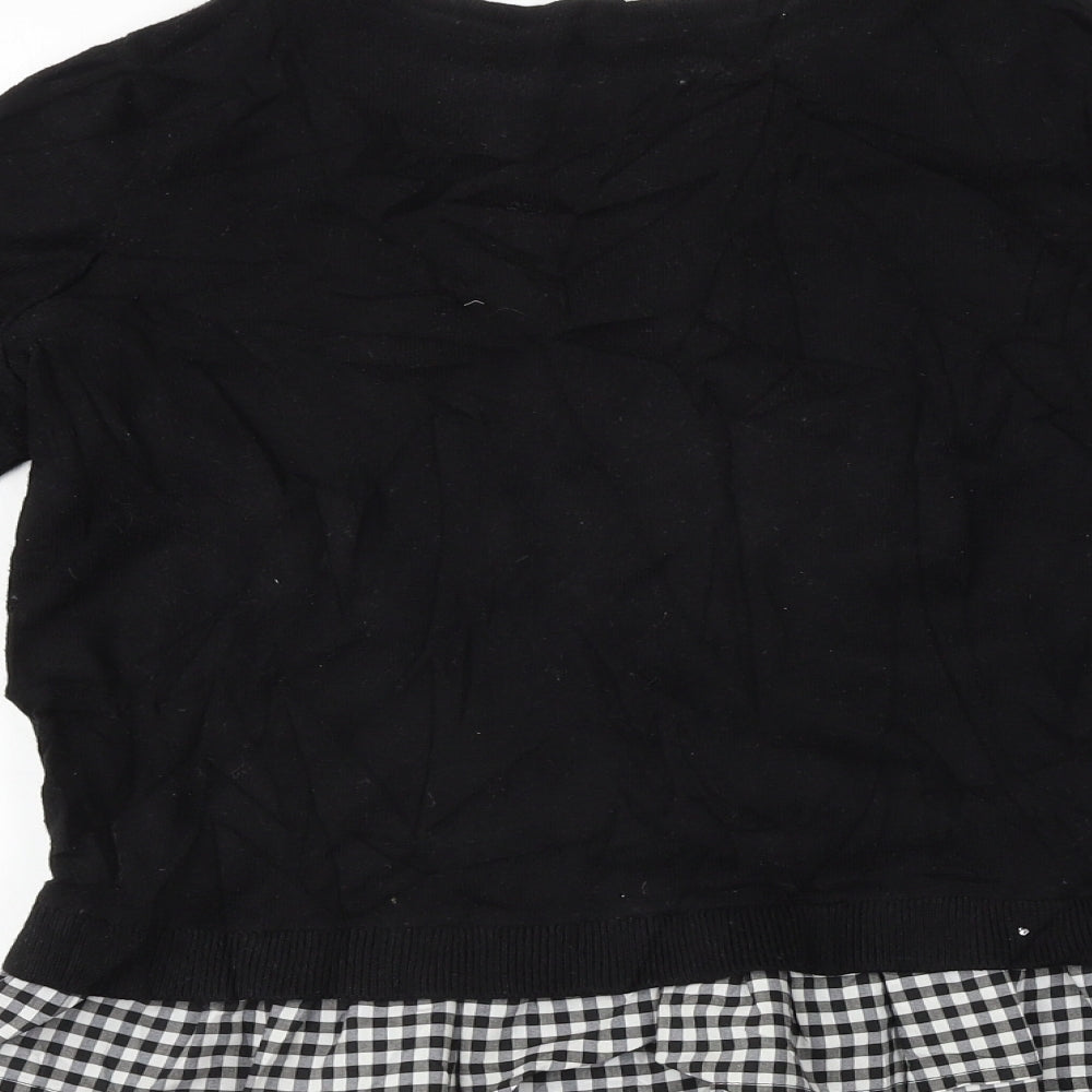 Womens UK Size 6 Topshop Black Basic T-Shirt