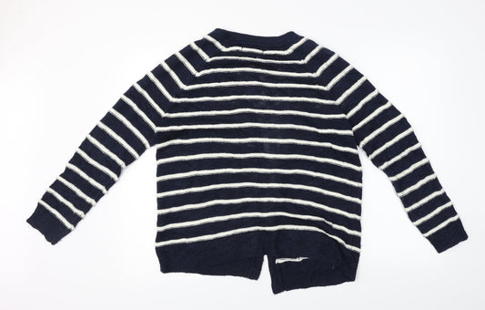 Atmosphere Womens Blue Striped Cardigan Jumper Size 12