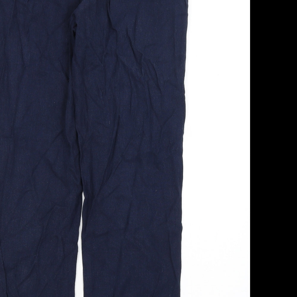 Womens UK Size 8 M&S Regular Fit Blue Trousers