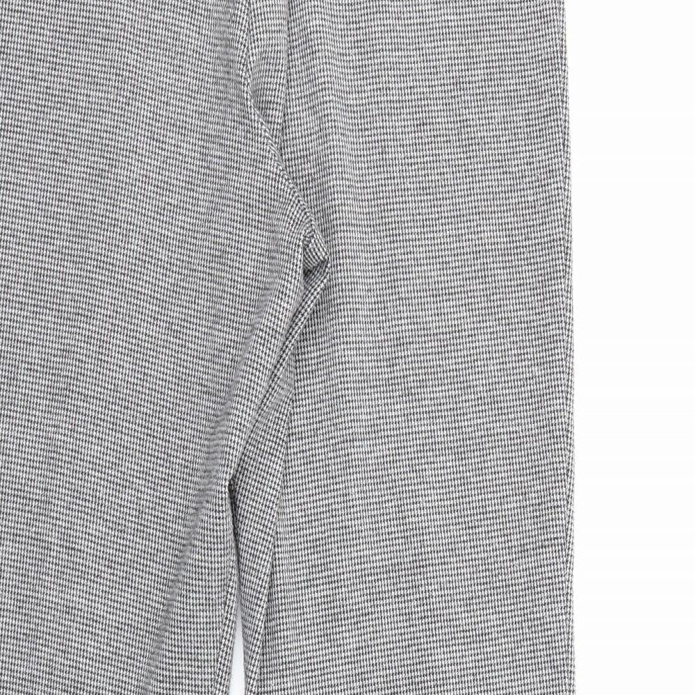 Classic Womens Grey Argyle/Diamond Bloomer Trousers Size 12 L26 in - Comfort Plus