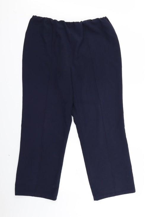 Womens UK Size 16 BM collection Regular Fit Blue Trousers