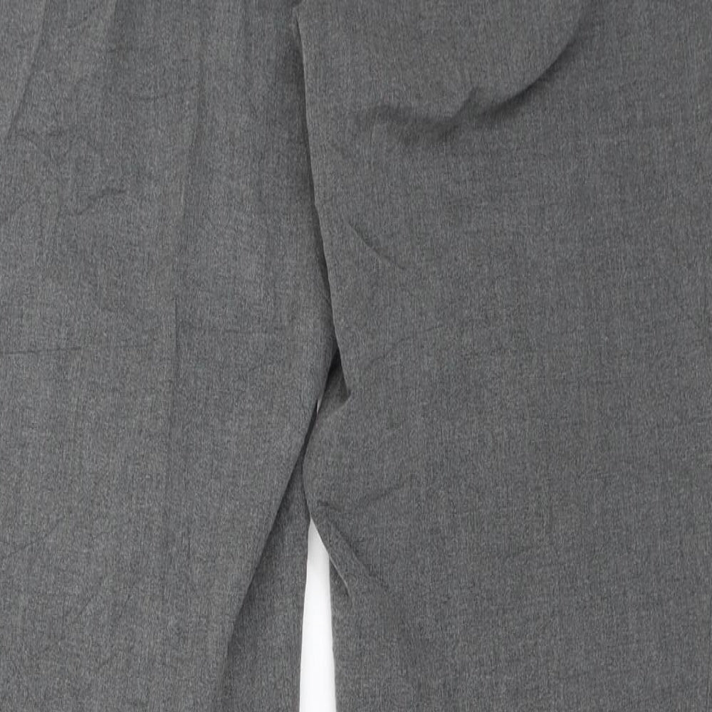 Womens UK Size 14 M&S Regular Fit Dress Pants Grey Trousers