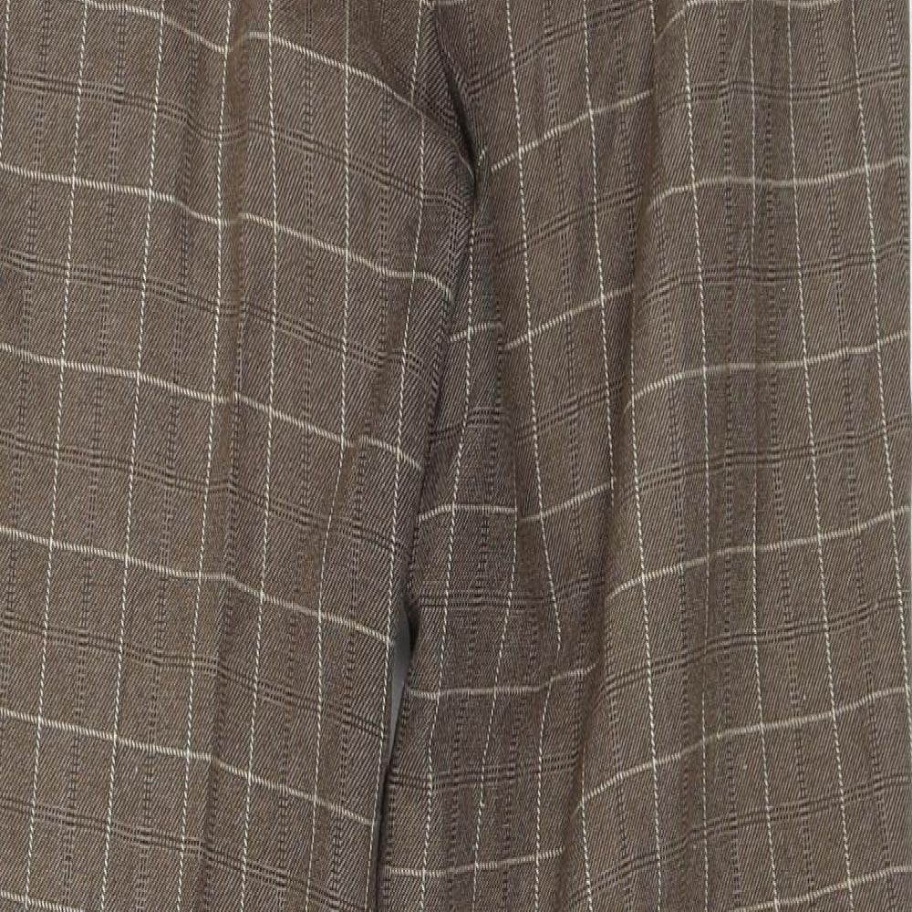 Womens UK Size 12 Marks and Spencer Regular Fit Capri Brown Trousers