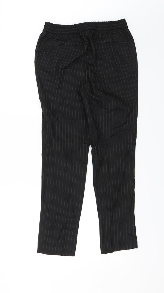 New Look Mens Black Striped Trousers Size 28 in L26 in