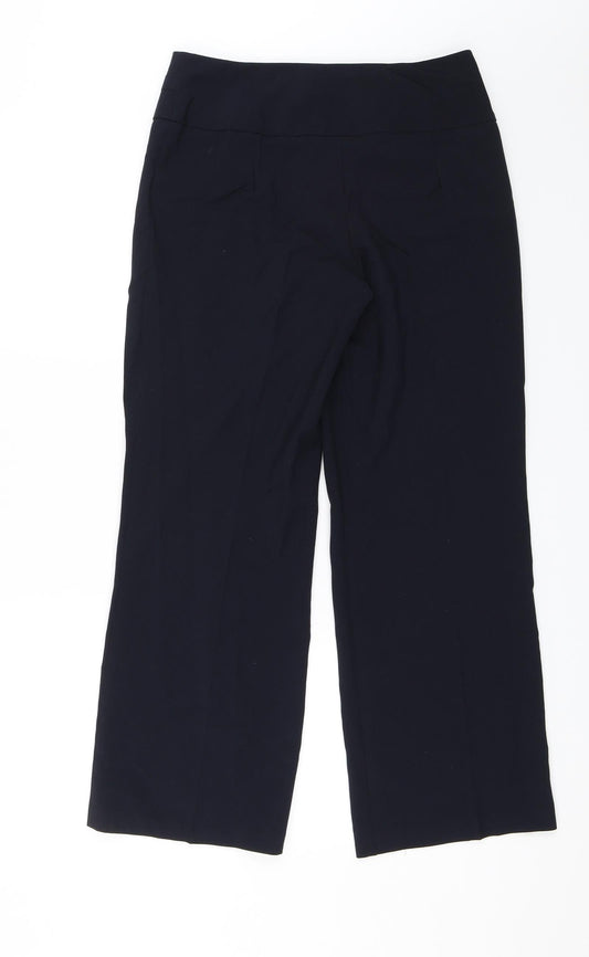 M&S Womens Blue Dress Pants Trousers Size 10 L26 in