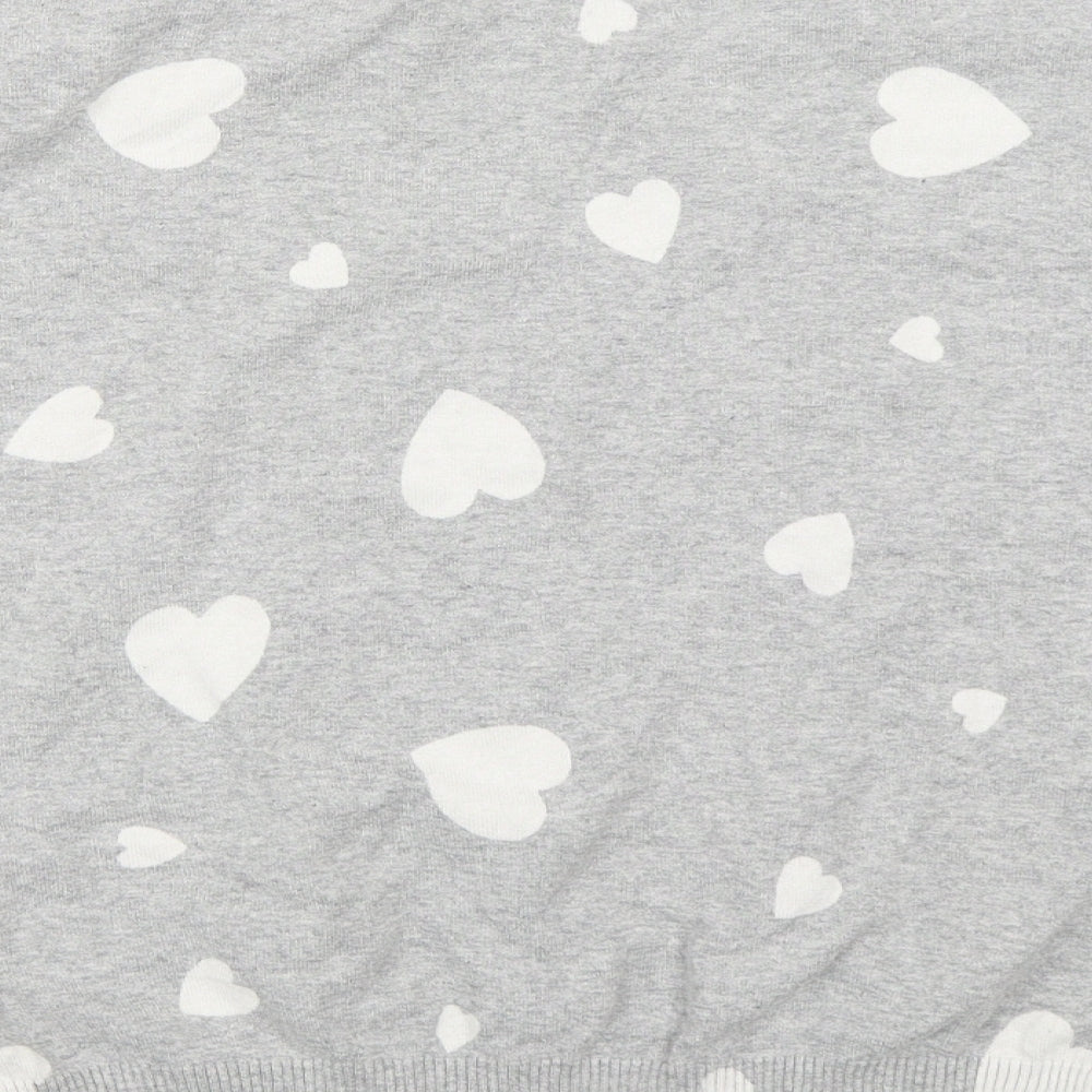 M&S Womens Grey Basic Blouse Size M - Hearts