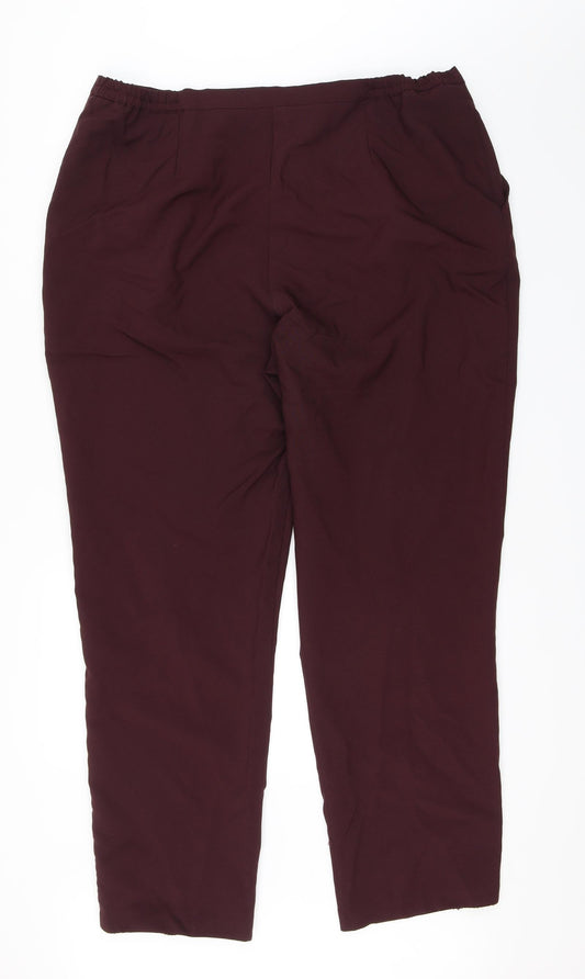Afibel Womens Red Trousers Size 38 in L29 in
