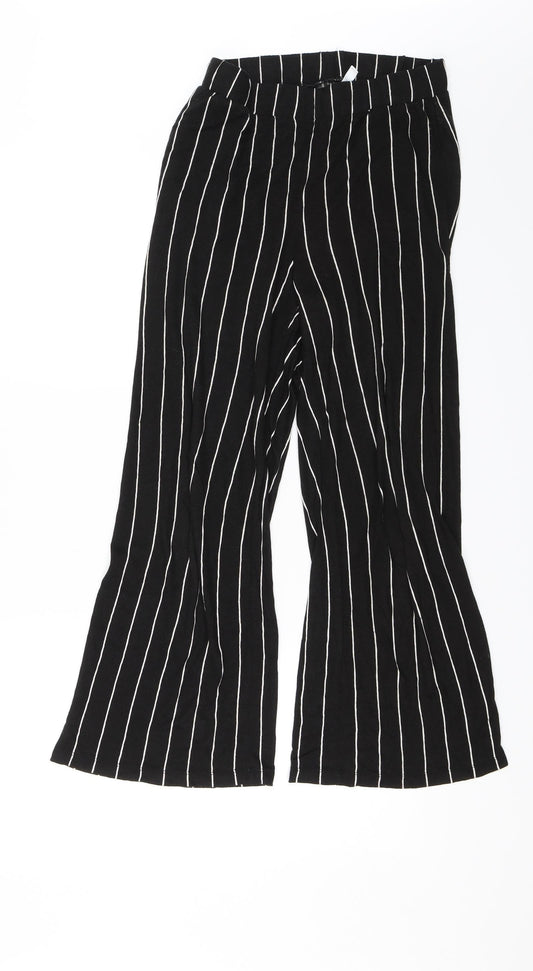 Womens UK Size S Divided Regular Fit Black Trousers