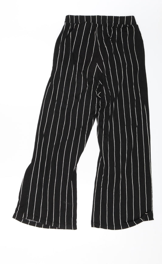 Divided Womens Black Striped Trousers Size S L23 in
