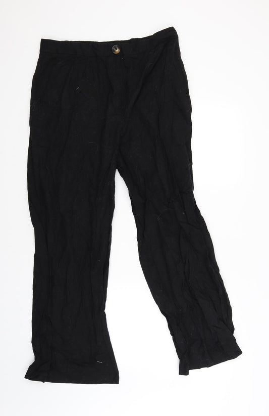 ASOS Womens Black Capri Trousers Size 16 L27 in