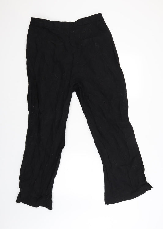ASOS Womens Black Capri Trousers Size 16 L27 in