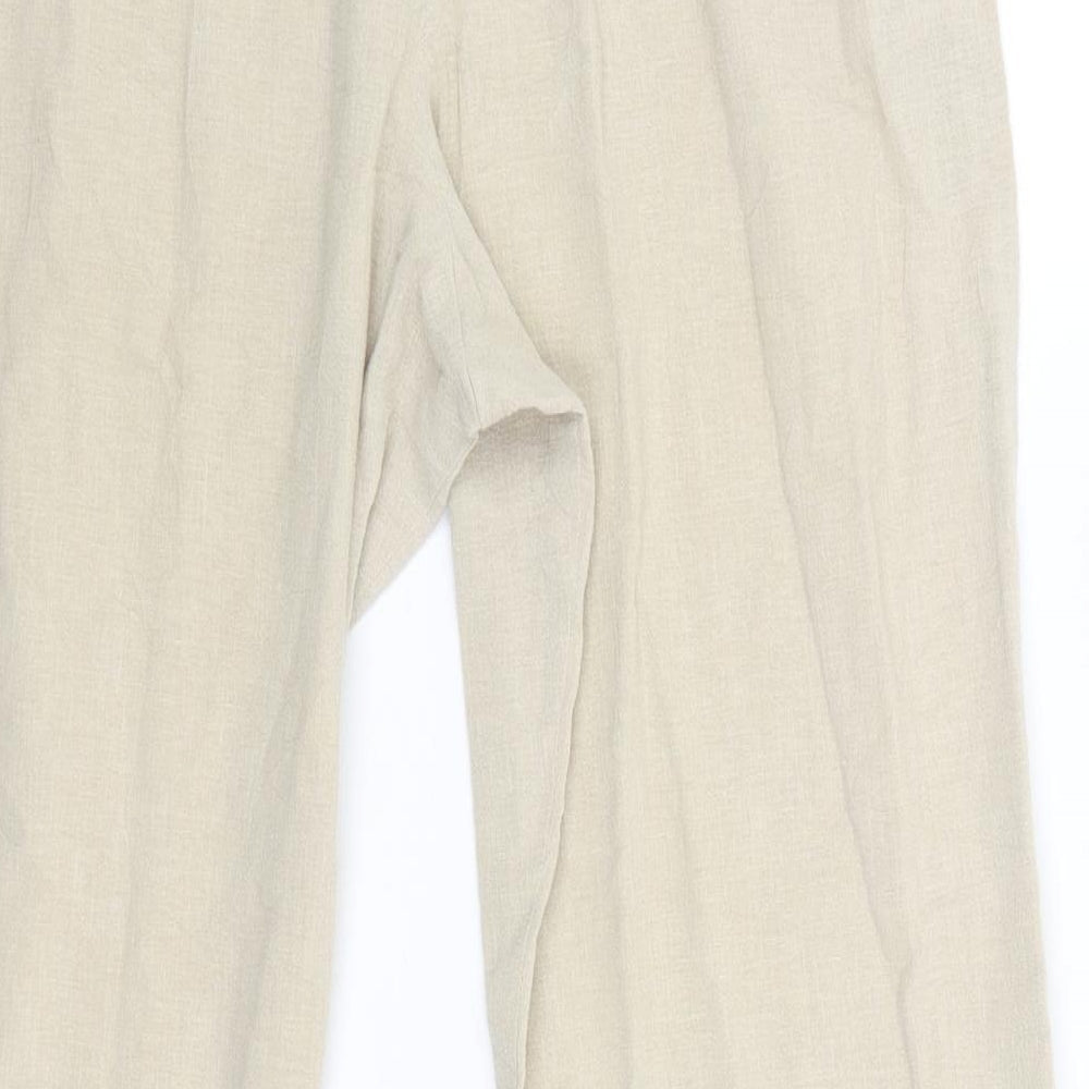 jane dickinsomn Womens Beige Jogger Trousers Size 14 L28 in