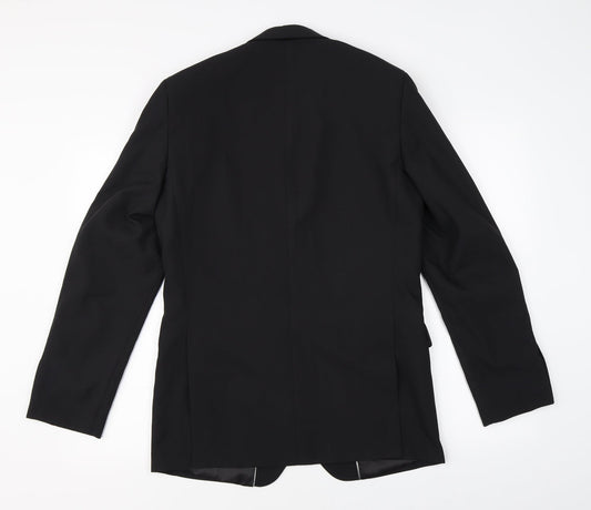 Mens UK Size 36 Cedar Wood State Regular Black Suit Jacket