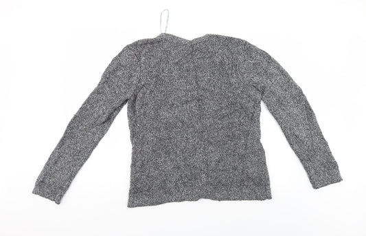 BM Womens Grey Cardigan Jumper Size M
