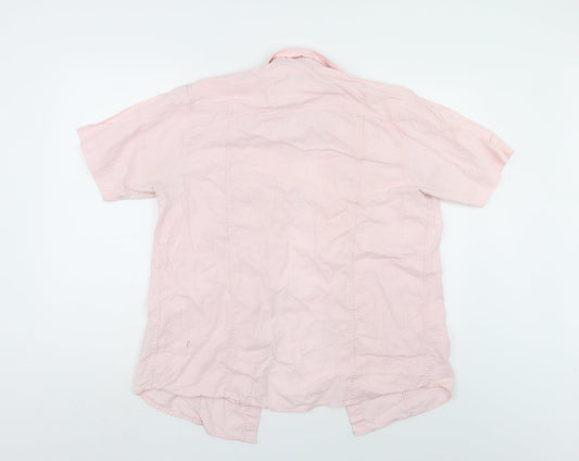 George Mens Pink Button-Up Size M