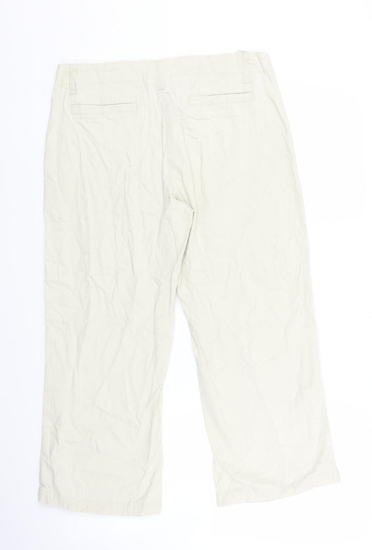 Womens UK Size 12 Papaya Regular Fit Ivory Trousers