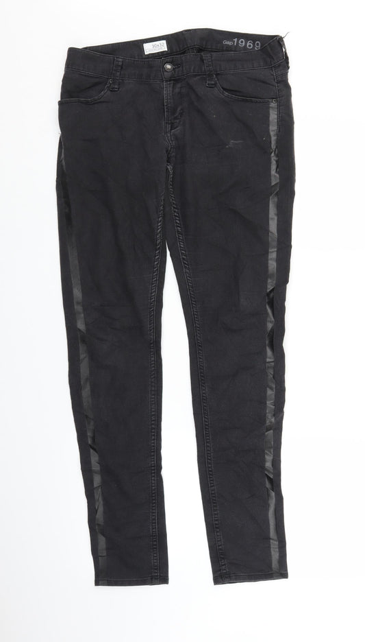 Womens UK Size 30 in Gap Regular Fit Straight Black Jeans