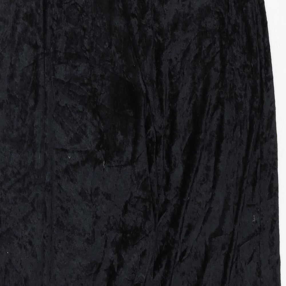 Womens UK Size 20 Preworn Regular Fit Black Trousers