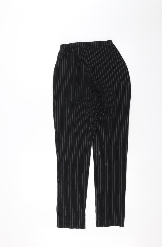 Womens UK Size 10 PRETTYLITTLETHING Regular Fit Black Trousers