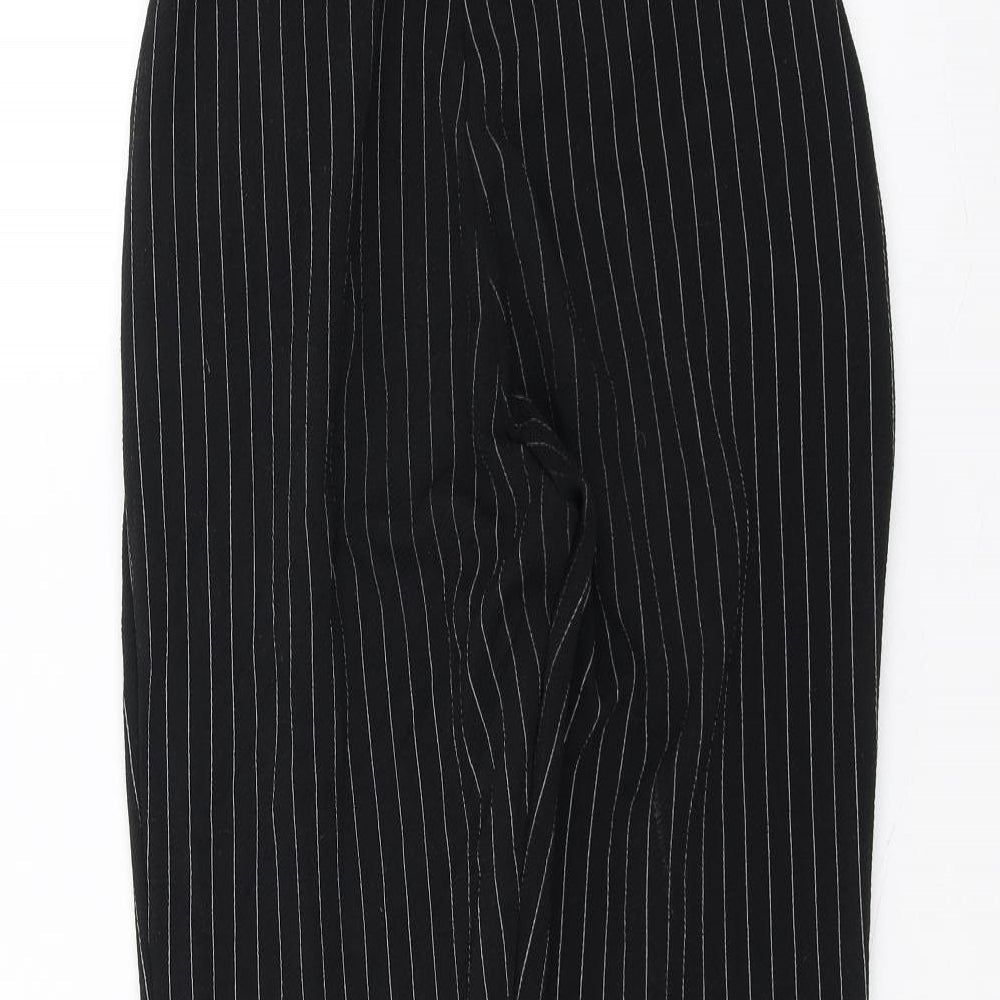 Womens UK Size 10 PRETTYLITTLETHING Regular Fit Black Trousers