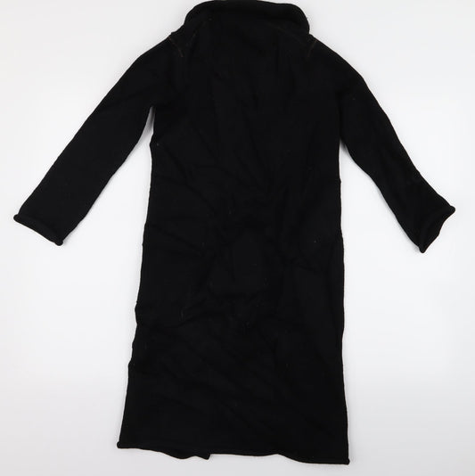 LOFT Womens Black Overcoat Jacket Size S
