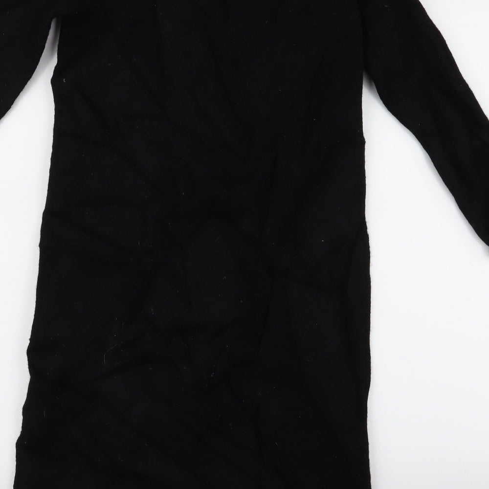 LOFT Womens Black Overcoat Jacket Size S