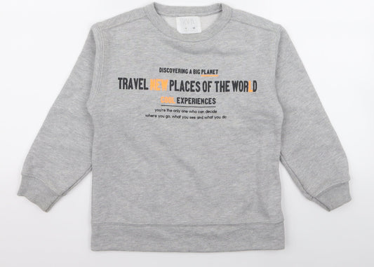 Zara Womens Grey Pullover Jumper Size 8 - travel