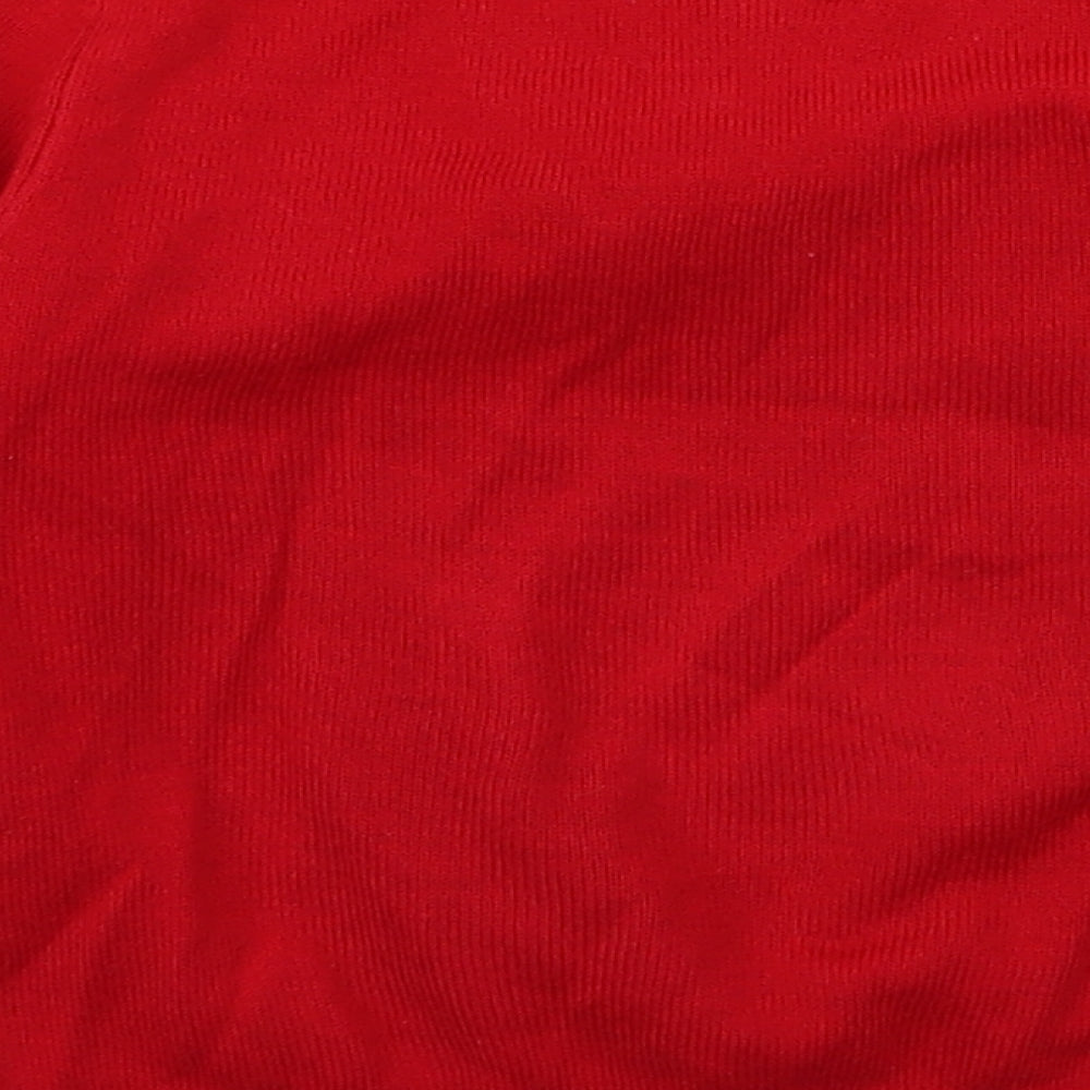 Little Dickins and Jones Boys Red Rayon Pullover Jumper Size 3 Years - CHRISMTAS